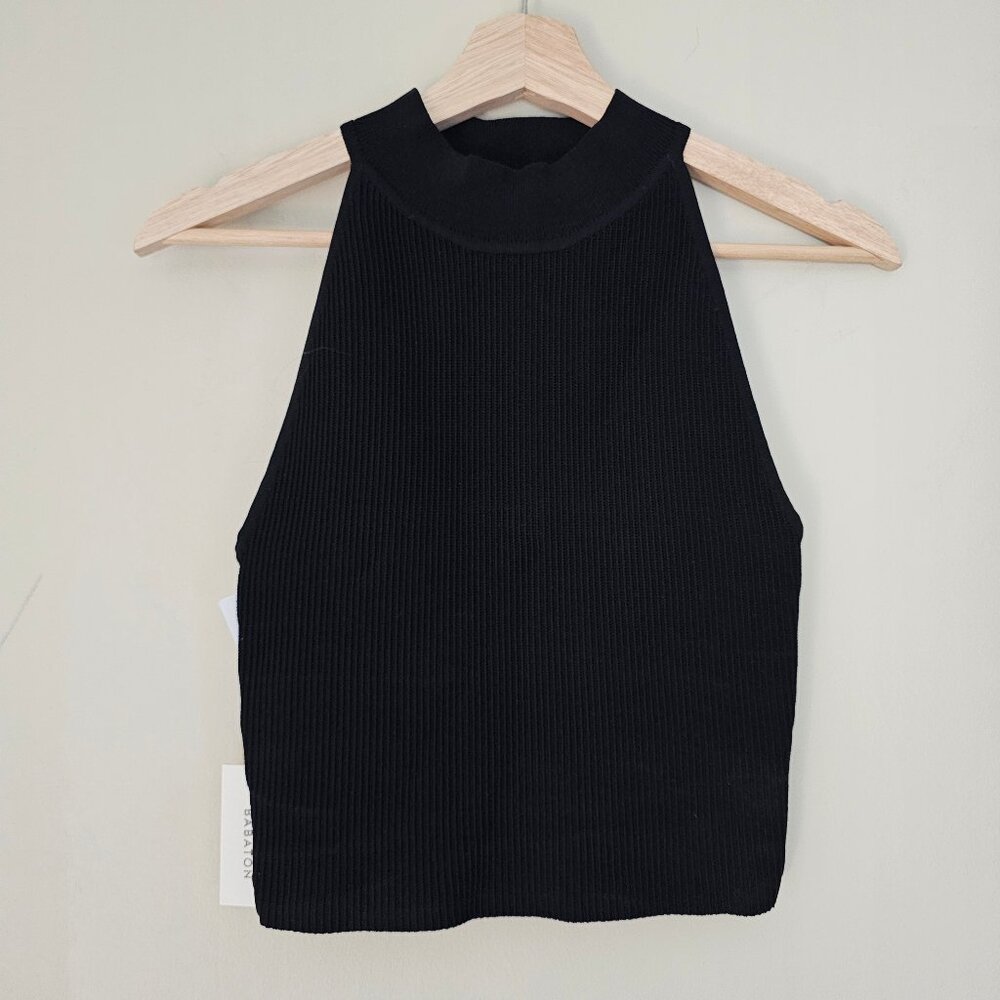 Aritzia Babaton Sculpt Knit Halter Top - 2021 - Black - Sz S - NWT